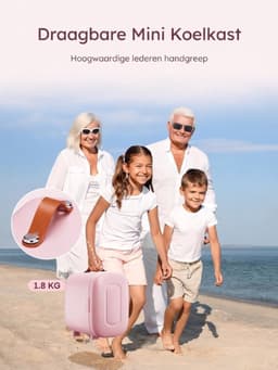 Lìon® Mini Koelkast - 5L Capaciteit - Skincare Koelkast - Minibar - Roze - 29cm x 20cm x 27cm — thumbnail 3