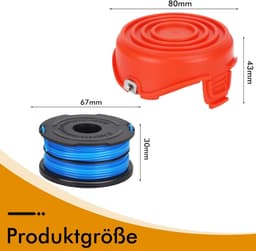 SnelShoppen - Dubbele Draad Spoel A6441 A6441-XJ A6442 Voor Grasmaaier, 12m Lengte Ø 1,5mm Met Rinse Deksel, Geschikt Voor Diverse Modellen — thumbnail 5