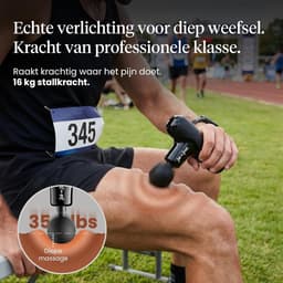 Mini Massage Gun - Massagepistool - Draagbaar - Voor Rug, Nek en Schouders - Krachtige Brushless Motor - USB-C Snelladen - Inclusief Reisetui - Zwart — thumbnail 5