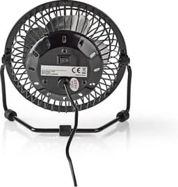 Nedis Tafelventilator - USB Gevoed - Diameter: 100 mm - 3 W - 1-Snelheid - Zwart — thumbnail 5