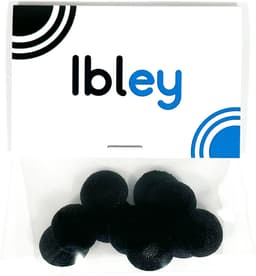 Ibley Zachte foam oortips 15mm - 10 stuks / 5 paar - universeel geschikt - Spons oordop kussens - voor oortjes - Zwart — thumbnail 5