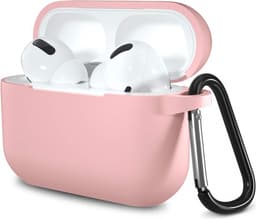 Hoesje geschikt voor Airpods Pro 2019 - Schokbestendig siliconen Case Silicone met clip - Roze — thumbnail 1
