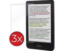 Screenprotector - 3 Stuks - Geschikt voor Kobo Clara Colour - Extra Sterk - Beschermglas - Gehard Glas - Tempered Glass - Screen Protector