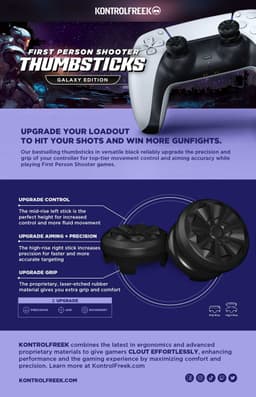 KontrolFreek FPS Galaxy Thumbsticks - Zwart - PS5/PS4 — thumbnail 3