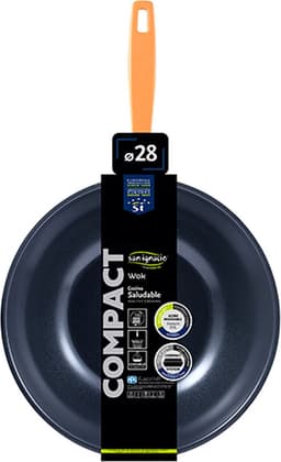 Wokpan San Ignacio COMPACT SG Ø 28 cm Zwart Aluminium — thumbnail 2