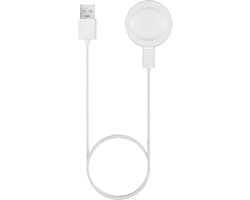 Bandz smartwatch oplader geschikt voor Huawei Watch GT 2 Pro / GT 3 (Pro) / GT 4 / GT 5 (Pro) / GT Runner / Watch 4 (Pro) / Watch 3 (Pro) - USB-A oplader - Magnetische oplader - 100cm oplaadkabel met USB-A aansluiting (wit)