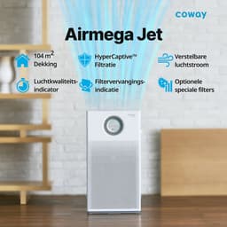 Coway Airmega Jet Luchtreiniger - Air Purifier - 402 m³/u - Wasbaar pre-filter + HEPA filter + koolstoffilter - Verwijdert tot 99,97% van ultrafijne deeltjes - Tegen stof, pollen en allergenen - Fluisterstil (20 dB) — thumbnail 6