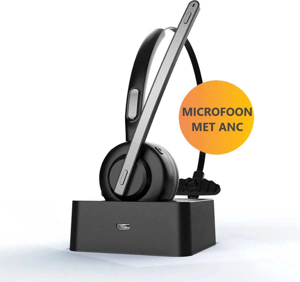 Professionele Draadloze Headset - Headset met Microfoon - Headset Draadloos - Noise Cancelling Hoofdtelefoon - Bluetooth Koptelefoon - Wireless Headset - Geschikt voor PC, Laptop, Telefoon — afbeelding 1