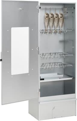 vidaXL - BBQ-rookoven - met - houtsnippers - 44,5x29x110 - cm - staal — thumbnail 1