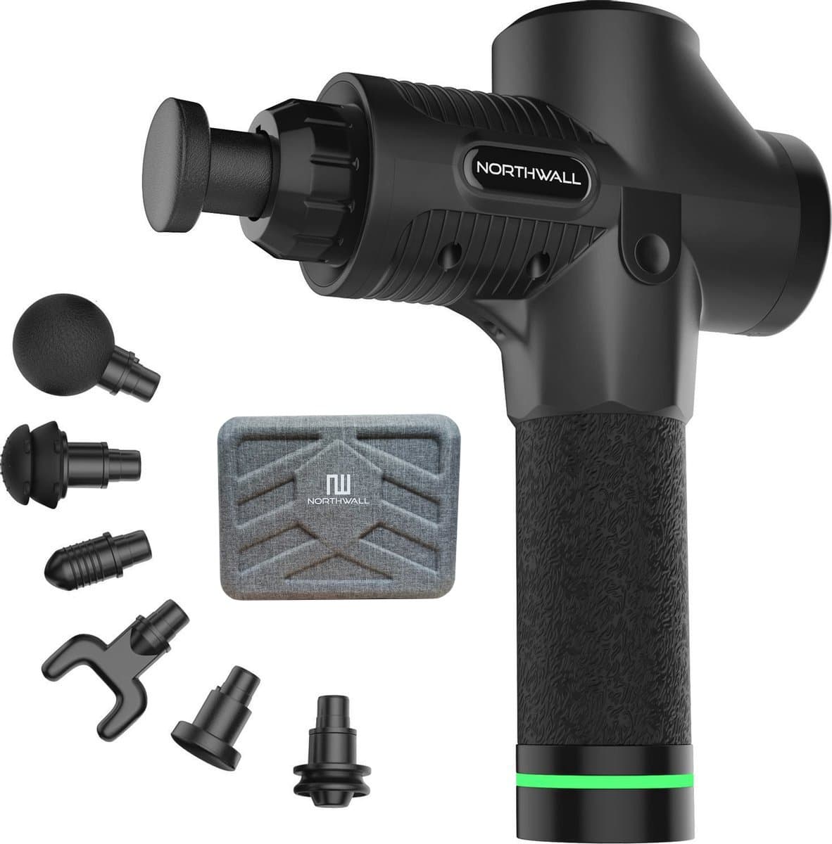 Northwall Massage Gun Professioneel Elite - Massage Pistool Inclusief Koffer en 6 Opzetstukken - Krachtig en Draadloos Sport en Relax Massage Apparaat — afbeelding 1