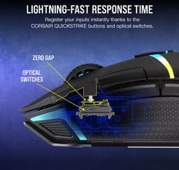 Corsair Nightsabre - Draadloze Optische Gaming Muis - RGB - Zwart — thumbnail 2