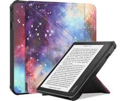 Hoes Geschikt voor Kobo Sage - Luxe E-reader Trifold Case - Bescherm Hoesje Book Cover - Galaxy
