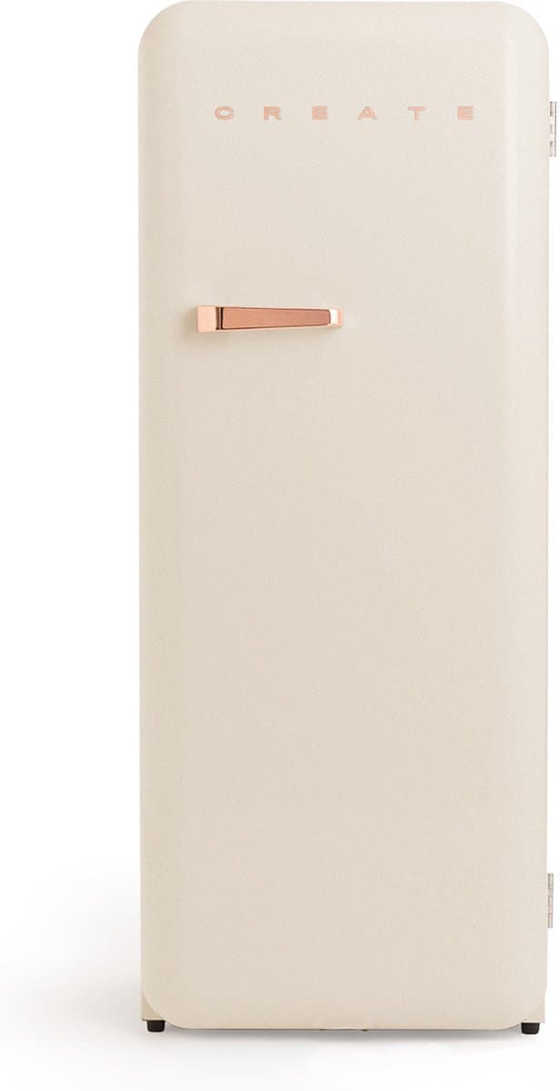 CREATE - Koelkast in retrostijl - Gebroken wit - Handvat Roségoud - FRIDGE RETRO 281L — afbeelding 1
