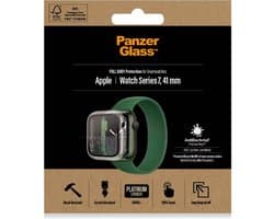 PanzerGlass Screenprotector geschikt voor Apple Watch - 41 mm Glazen | PanzerGlass Full Body Protector - Case Friendly
