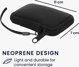 kwmobile hoesje voor draadloze oordopjes - Compatibel met in-ear Headphones - 6 x 9 cm - Beschermhoesje van neopreen — thumbnail 3