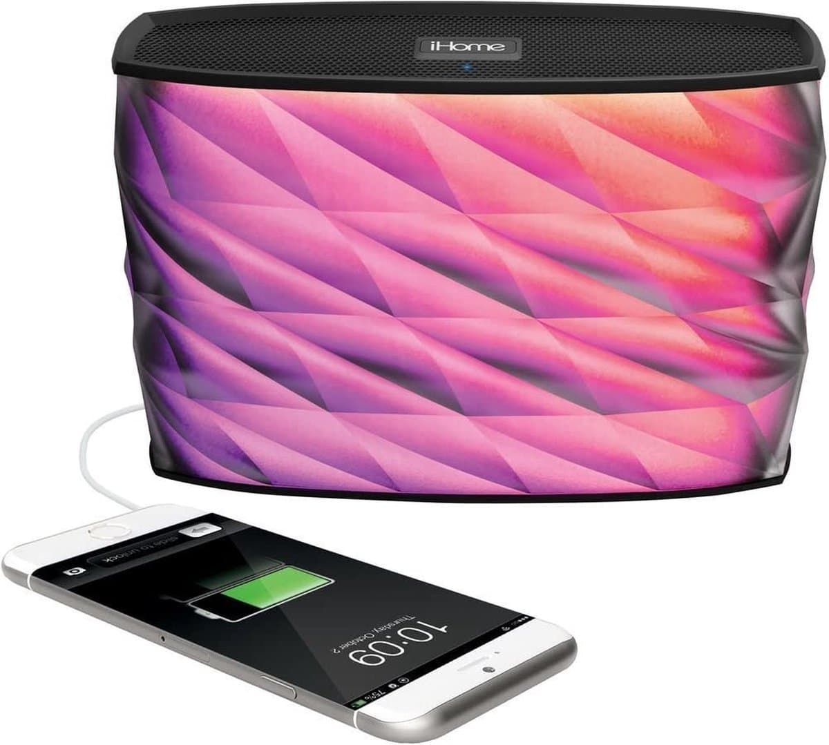 iHome iBT85 Bluetooth luidspreker - Powerbank - Handsfree functie - Spatwaterdicht - USB - Color Changing LED - Oplaadbaar - Disco verlichting - Feestje — afbeelding 1
