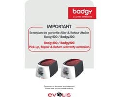 Badgy garantie uitbreiding voor badgy printers, 1 jaar