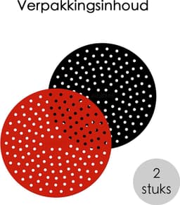 Merkloos Universeel inlegvel voor heteluchtfriteuse - Accessoire voor heteluchtfriteuse - 2 Stuks - Vaatwasserbestendig — thumbnail 4