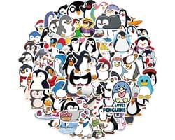 50x sticker Pinguin - Schattige Kinderstickers - Getekende dieren voor op de fiets, beker, laptop, schoolspullen, kamer, etc - School - Kinderen - Stickers - Plakken - Stikker - Bundel - Set - 50 - Animals - Pinguin Sticker - Love Pinguins - Arctic