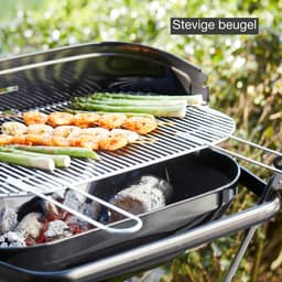 Barbecook Loewy 55 - Houtskool BBQ barbecue - Grilloppervlak 55x33cm - Incl. Windscherm, BBQ rooster en asopvangpot - Zwart — thumbnail 3