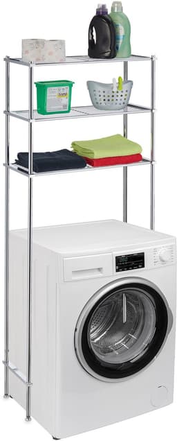 wasmachine rek - ombouw - 3 etages - 162,5 x 67 x 30 cm - toiletrek - metaal — thumbnail 1