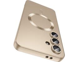 AziLine Magnetische Premium Goud Hoes voor Galaxy S25 – Stijlvolle Bescherming met Ingebouwde MagSafe en Camera Lens Bescherming Geschikt voor Samsung Galaxy S25 — afbeelding 1