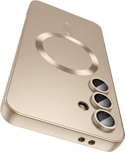 AziLine Magnetische Premium Goud Hoes voor Galaxy S25 – Stijlvolle Bescherming met Ingebouwde MagSafe en Camera Lens Bescherming Geschikt voor Samsung Galaxy S25 — thumbnail 2