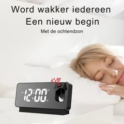 Livista Digitale Wekkerradio met Projectie - Wekkers Digitaal - Projectiewekker - Projectieklok — thumbnail 4