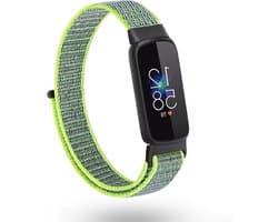Actie4you® - Nylon Smartwatch bandje - Geschikt voor Fitbit Luxe - Nylon Bandje - Horlogeband - Polsband - Armband - Grijs Groen