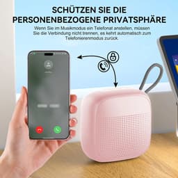 Draagbare Bluetooth Speaker - Draadloze Muziek Box - met HiFi stereogeluid - USB/Micro SD-kaart/AUX-ingang - voor feest, thuisbioscoop, game theater - Roze — thumbnail 4
