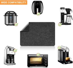 2 Stuks Hittebestendige mat voor Airfryer, hittebestendige mat voor aanrechtbladbeschermers, koffiezetapparaatmat-Ovenbeschermingsmat 44*30CM — thumbnail 2