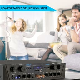 Pyle Bluetooth Versterker - Karaoke Draadloze Audioversterker - 4-Kanaals Stereo Audio Thuisbioscoop Luidspreker - Geluid Vermogensontvanger met AUX IN, FM, RCA - Subwoofer Luidsprekers — thumbnail 3