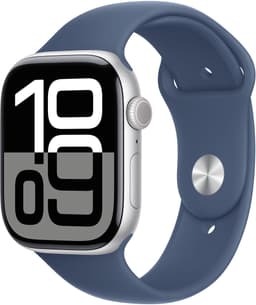 Apple Watch Series 10 GPs 46mm Denim Sport Band M/l Smartwatch Silver — thumbnail 1