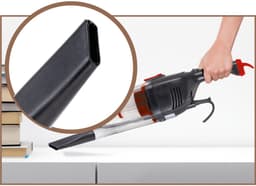 MPM - Lichtgewicht Zakloze Steelstofzuiger - met ingebouwde Kruimeldief - 2-in-1 Stofzuiger zonder Zak 600W - Rood/Zwart — thumbnail 2