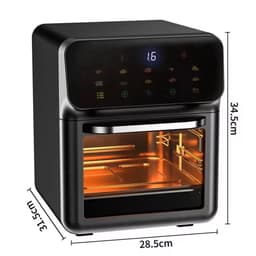 Airfryer - 12L - 11 in 1 - Multifunctionele Elektrische Oven - 1700 Watt - Led Touchscreen - Met Venster - Air Fryer - RVS — thumbnail 4