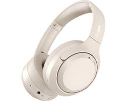 OOQE AX PRO - Draadloze Bluetooth ANC Koptelefoon | Ergonomische Kussens | Geschikt voor Telefoon, TV, Laptop en Tablet | Geschikt voor Sport, Hardlopen en Fietsen | 70 uur batterijduur | Heldere Telefoongesprekken | Zweet- en Waterbestendig | Beige