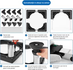 ApexArte® Wasmachine Verhoger - Ombouw - Kast - Zwart — thumbnail 3