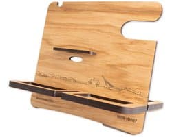 Skyline Desk Organizer Nieuw-Vennep - Eiken - Bureau Organizer - Telefoonhouder - Tablethouder - Smartwatch Houder - Sorteren spullen - WoodWideCities