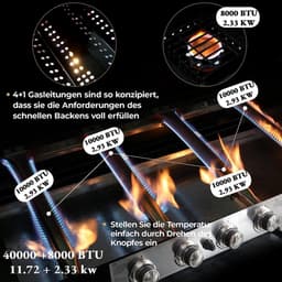 Betaalbare Goederen® gas bbq - buitenkeuken - RVS - Barbecue - barbeque - barbecues - gas - familie - eten gezelligheid — thumbnail 2