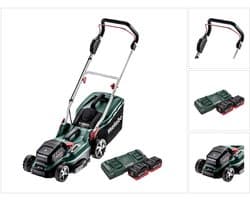 Metabo RM 36-18 LTX BL 36 Accu grasmaaier 36 V ( 2x 18 V ) LTX Brushless + 2x accu 10.0 Ah + dubbele lader