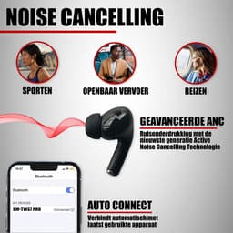 Bluetooth Oordopjes - Draadloze oortjes - Oortjes draadloos - Geschikt voor iPhone 12/13/14/15/16 Plus, Pro, Pro Max, iPad Pro, Air, 2022 en Samsung Galaxy A55, S24, Samsung Tablet S9 Plus, A9 etc. - Noise Cancelling - Bluetooth 5.3 - Wit — thumbnail 5