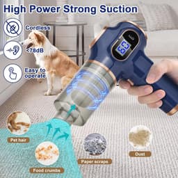 Draadloze kruimelstofzuiger 2-in-1, krachtige handstofzuiger en ventilator, mini-stofzuiger, draagbare stofzuiger met 3000 mAh — thumbnail 4