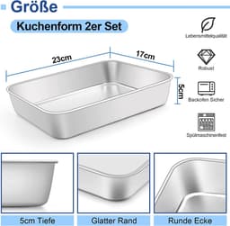 Ovenschaal set / casserole - ovenschotels, Geschikt voor oven & airfryer - Vaatwasmachinebestendig / bakvormen - Ovenbraadpan — thumbnail 6
