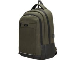 Beagles Originals Business Laptop Rugzak 15,6 inch - USB Aansluiting - Rugzak - 36L - 17,3 inch - Laptop Rugtas - Schooltas - Heren en Dames - Laptoptas - Spatwaterdicht - Olijfgroen