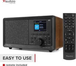 DAB radio met Bluetooth - Audizio Padova retro radio - Met mp3-speler en afstandsbediening - 40W — thumbnail 2