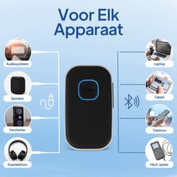 Techard Bluetooth Receiver Auto BT 5.4 - 3.5MM AUX Bluetooth Ontvanger Handsfree Bellen Bluetooth Audio Receiver - Inclusief Kabel en Plug — thumbnail 3