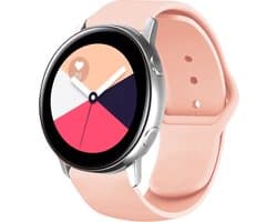 Siliconen horlogebandje - Lichte zalm kleur - verstelbaar - smartwatch bandje - 20mm - geschikt voor Samsung Galaxy Watch 5 / Pro / 4 / 3 / Active 2 - Garmin Approach / Forerunner / Venu 2 Plus / SQ / Vivomove - Polar Ignite / Unite – Huawei