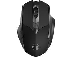 Techvavo® Draadloze Muis Laptop - Computermuis - Oplaadbare Muis - LED Verlichting - Stille Draadloze Muis - Geschikt voor Gaming - Zwart