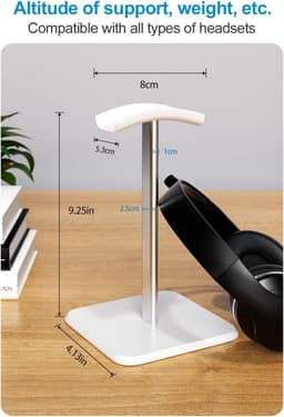 Universele Koptelefoon Houder voor Bureau - Afneembare Standaard met Zachte Grip — thumbnail 4