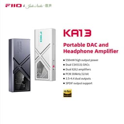 Draagbare DAC Dongle met USB-C Adapter, 3.5mm en 4.4mm Uitgangen voor Android/iOS/PC/Muziekspelers, PCM 384kHz/32bit | DSD256 550mW Hoge Vermogen (Zilver) — thumbnail 4